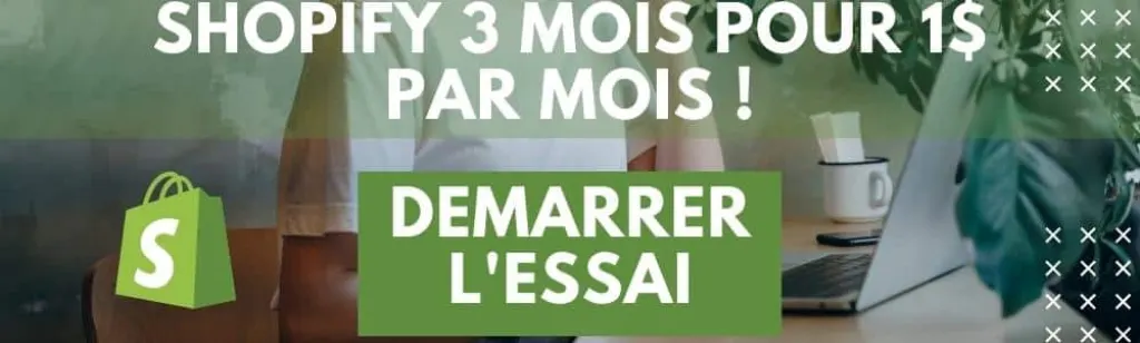 shopify 3 mois pour 1$ par mois !